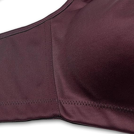 TRYLO Women's Cotton Riza Superfit Non-Wired Non-Padded Dual Layered Premium Fabric Bra Available in D/E/F Cups Colors: Rose Gold, Dove, Ebony, Sapphire & Ruby